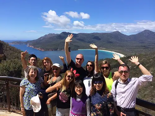 Hobart to Launceston via Wineglass Bay day tour in Tasmania
